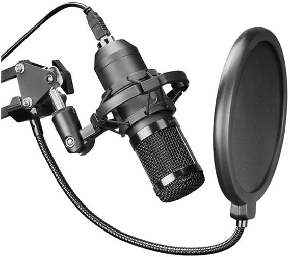 Mars Gaming MMICPRO, Micrófono Profesional USB para Streaming, ASMR, Condensador Cardioide, 196Khz/24-bit, Brazo Mecánico, Doble Filtro, Kit 5 en 1, Plug & Play