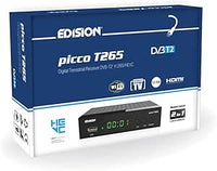 EDISION PICCO T265, TNT Haute définition H265 HEVC, DVB-T2 Récepteur, WiFi support, IR Télécommande 2en1