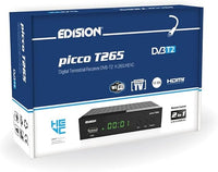 EDISION PICCO T265, TNT Haute définition H265 HEVC, DVB-T2 Récepteur, WiFi support, IR Télécommande 2en1