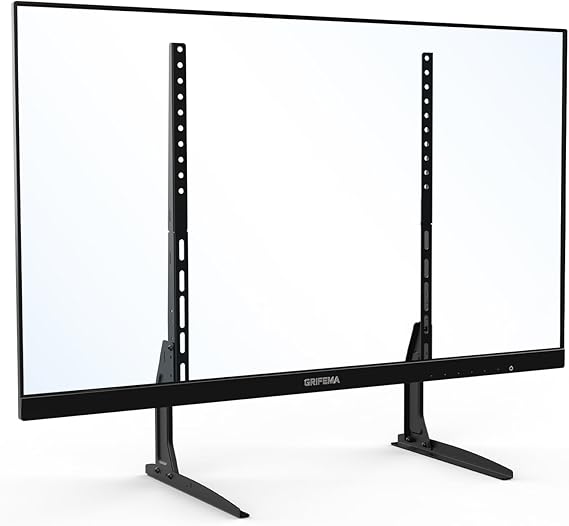 GRIFEMA Soporte TV Pie para Pantallas de 22"-80" Pantalla LED/OLED/Curva/Plana, Soporte Television Pie Carga Máx. 50 kg, MAX VESA 800x400mm -Negro