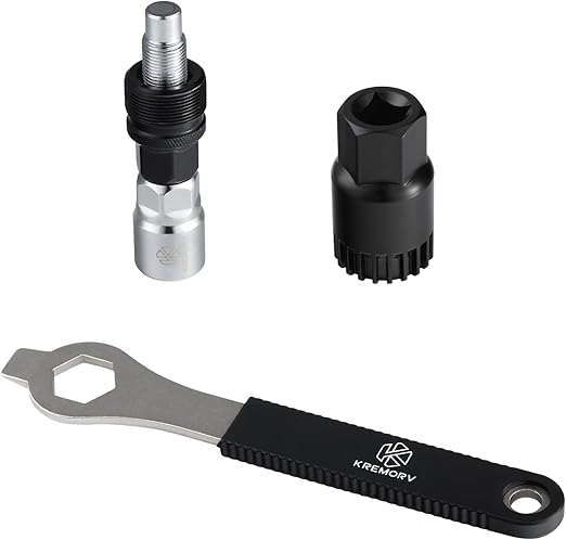 KREMORV Extractor de manivela de bicicleta, herramienta de extracción de soporte inferior de bicicleta con llave de 16 mm, kit de herramientas de reparación compatible con Shimano Octalink ISIS BSA