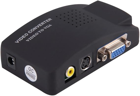 TEMPO DI SALDI Convertitore Adattatore Video Da AV, Rca, S-Video A VGA Per Monitor E Proiettori
