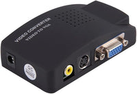 TEMPO DI SALDI Convertitore Adattatore Video Da AV, Rca, S-Video A VGA Per Monitor E Proiettori