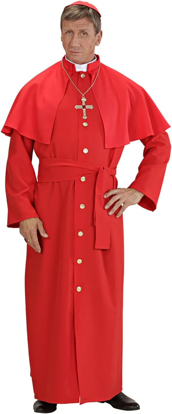 W WIDMANN MILANO Party Fashion - Disfraz de cardenal rojo, clérigo, disfraz de iglesia, carnaval - Talla XXXL