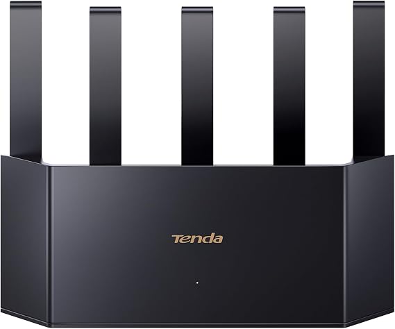 Tenda RX2L Pro - AX1500 Router WiFi 6, Doble Banda 2.4GHz/5GHz, 4 Puertos Gigabit, 5 Antenas de 6dBi, Refrigeración Vertical, Fácil Configuración, VPN, IPV6, WPA3, MU-MIMO, OFDMA, Control Parental
