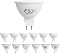 GY Bombilla LED GU5.3 12V 4.5W, (Eq. 40W) 663LM 3000K Blanco Cálido, Ángulo de Haz 110°, Sin Parpadeo, CRI＞80, No Regulable, Bombillas LED MR16 Clase C, Paquete de 12