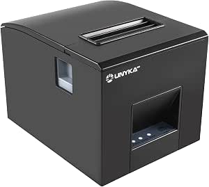 Unykach Impresora Térmica 80 mm para POS/TPV – UK56007 con USB, Serial, RJ12 (cajón), LAN – Compatible Windows/Linux/Mac/Android (ESC/POS, Tickets Rápidos 260 mm/s) No Compatible con iPad
