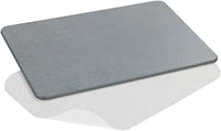 Wenko Alfombra de baño «Simi» de tierra de diatomeas, alfombra de sauna higiénica antideslizante, natural y duradera con propiedades de absorción de agua, de secado rápido, 60 x 39 cm, gris