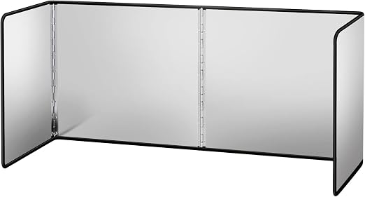 hicoosee Protector contra Salpicaduras, Protector Salpicaduras Pared Antisalpicaduras Cocina Plegable 3 Caras Escudo Pantalla Antiadherente de Tres Lados, L