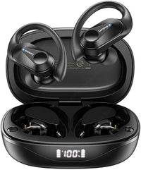 Lenovo LivePods LP75 Bluetooth 5.3 - Auriculares deportivos para gimnasio y correr, negro