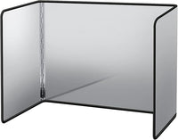 hicoosee Protector contra Salpicaduras, Protector Salpicaduras Pared Antisalpicaduras Cocina Plegable 3 Caras Escudo Pantalla Antiadherente de Tres Lados, M