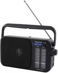 Panasonic RF-2400DEG-K - Radio Portátil FM/Am, (770mW, Iluminación LED, FM/Am, Fácil y Simple de Usar, Sintonizador Digital, Altavoz Amplio Rango 10 cm, Asa para Transportar) Color Negro