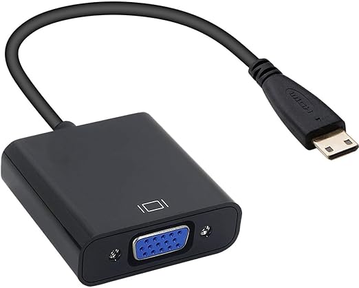 Azuxreza Micro HDMI a VGA Adaptador,Micro HDMI a VGA Cable Soporte 1080P,VGA Video Converter Adapter Support HDCP,for Raspberry Pi 4B, PC, Mac, PS4, Projector etc