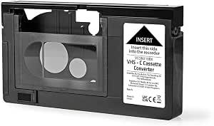 Nedis Convertidor VHS - Conversión: VHS-C a VHS - Plug and Play - Negro