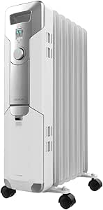 Cecotec Radiador Eléctrico de Aceite ReadyWarm 7000 Space. 7 Módulos, Bajo Consumo, 1500 W, 3 Niveles, Recogecables, Sistema de Seguridad, Ruedas, 15 m2