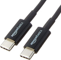 Amazon Basics Cable de Carga rápida USB-C a USB-C 2.0, Velocidad de 480 Mbps, Certificado USB-IF, para Apple iPhone 16/15, iPad, Samsung Galaxy, tabletas, Ordenadores portátiles, 0.9 m (3 pies),Negro