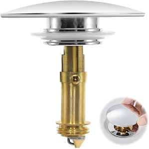 YDHfdc Tapon Lavabo Click Clack 66mm Valvula Click Clack Lavabo Latón Tapón Desague Lavabo Tapones Lavabo Valvula Lavabo para Lavabo de Baño