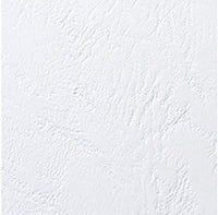 GBC | Lot de 100 Plats de couverture LeatherGrain A4 | Grain cuir blanc 250 g/m² | Protection professionnelle & présentation soignée | Reliure peigne & spirale | Réf. 4400015