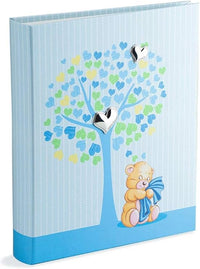 Mareli Álbum de fotos de nacimiento de bebé, 20 x 25 cm, árbol de la vida, celestial con plata