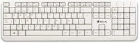 NGS Spike Teclado con Cable Conexión USB con 12 Teclas Multimedia, Teclado de Membrana Color Blanco (QWERTY Español)