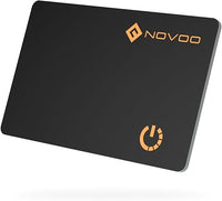 NOVOO Air Tag Card Wallet Tracker, 1.6 mm Tarjeta Inteligente Delgada, 6 Años Batería, IP68, Compatible con Apple Dónde Está(Solo iOS), Localizador Bluetooth para Carteras/Maletas/Pasaportes, Negro