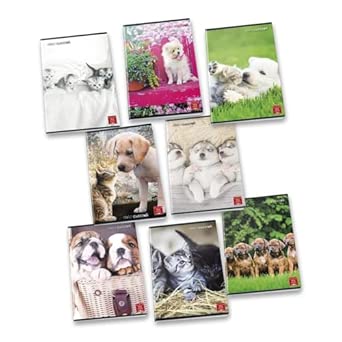 Pigna 02307694M - cuaderno A4, Dolci Cuccioli, 10 unidades