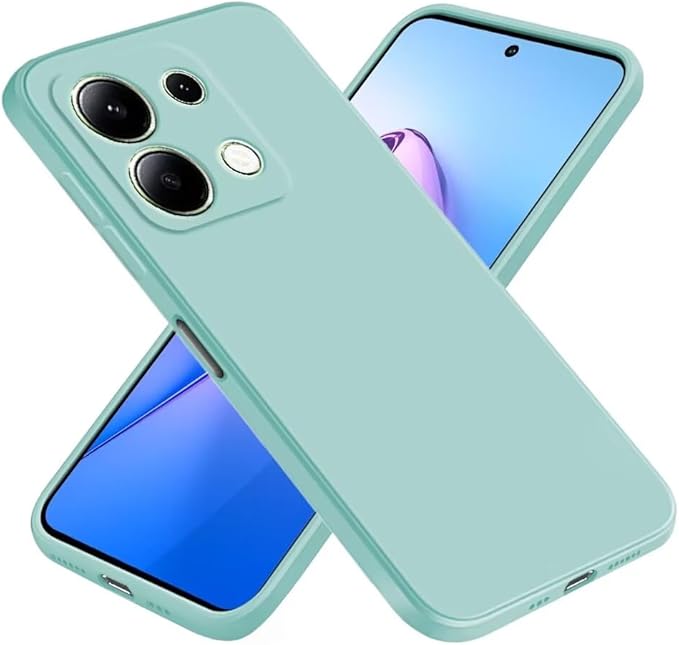 EASSGU Funda para Redmi Note 13 4G (6.67" Inches), Carcasa de Silicona Suave de TPU - Cian Claro