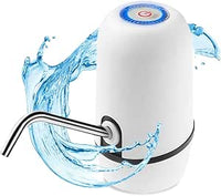 NK Dispensador de Agua Fría Automático, Carga USB, Dosificador de Acero, sin BPA, 1200mAh, Transportable, para Garrafas y Botellas 1.5L, 5.7L, 10L, 11.3L, 15L, 18.9L - Color Blanco