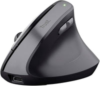 Trust Optico Bayo II Draadloze Ergonomische Muis, Zwart