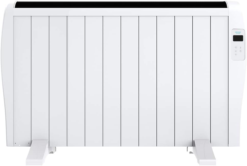 Cecotec Radiador Eléctrico Bajo Consumo Ready Warm 2500 Thermal Connected. 12 Elementos, 2000 W, De pared o pie, Temporizador, Mando a Distancia, Pantalla LCD, Control Wifi
