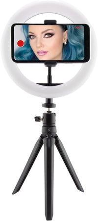 KSIX Aro de Luz Trípode sobremesa regulable.15 colores y efectos. Anillo de Luz Led para Móvil, 3 Temperaturas de Luz y 10 Intensidades de Brillo. Ring Light para Tik Tok, Fotografía, Selfie