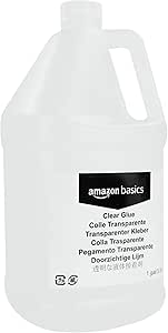 Amazon Basics Pegamento líquido transparente escolar lavable multiusos, ideal para hacer masilla, botella de 3,78 litros, 1 unidad