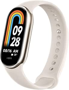Mi Smart Band 8 - Pulsera de Actividad, Pantalla AMOLED, Monitorización de Frecuencia Cardíaca, 190 MAh, 150+ Modos Deportivos, hasta 16 Días de Autonomía, Dorado
