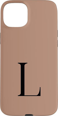 Carcasa para iPhone 15 Plus Letra L Minimalista Monograma Inicial Minimalista