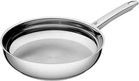 WMF Favorit - Sartén 24 cm Profesional Sin Revestimiento, Sartén de Acero Inoxidable Apta Inducción, Acero Inoxidable Cromargan, Apta para Horno