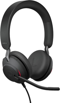 Jabra Evolve2 40 SE - Auriculares con Cable con cancelación de Ruido, tecnología de 3 micrófonos y Cable USB-C, Certificado MS Teams, Compatible con Todas Las demás Plataformas, Color Negro