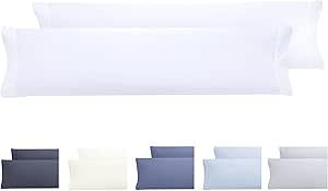 Todocama – Juego de 2 Fundas de Almohada, Microfibra Extra Suave, hipoalergénicas. Juego de 2-150x40 cm Blanco