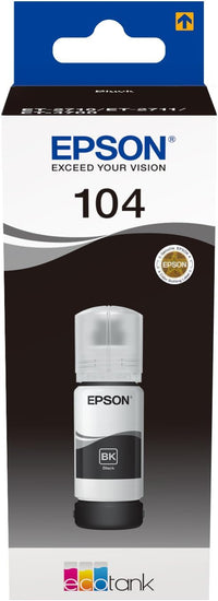Epson C13T00P140 Tinta 104 negro, 4500 Lados EcoTank, 65 ml