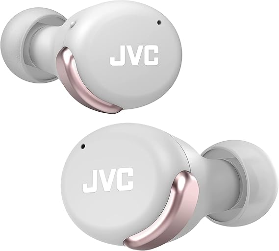 JVC Auriculares Inalámbricos Cancelación de Ruido - Compact True Wireless Earbuds Bluetooth 5.2, Modo Baja Latencia, Batería con 21H de reproducción, Resistencia al Agua (IPX4) HA-Z330T-P (Rosa)