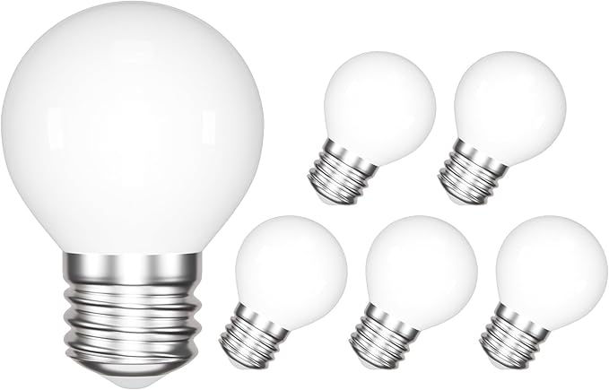 ENUOTEK Bombilla LED E27, Blanco Natural 4000K 540Lm, 4W Equivalente Bombilla Incandescente de 40W, Globo G45/P45 de Tornillo Casquillo E27 LED Bombilla, Ángulo de Luz de 360°, No Regulable, 6 Paquete