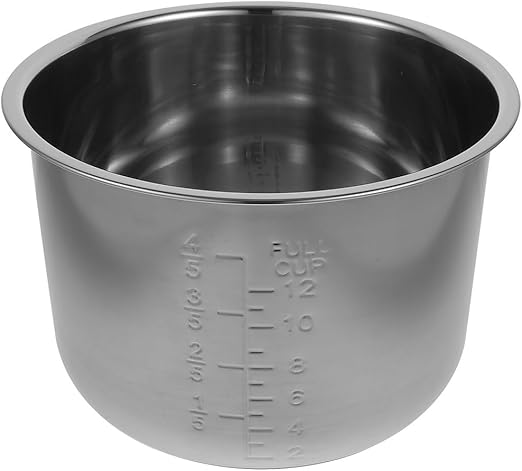 Ciieeo Olla Arrocera Reemplazo De Olla Interior Interior De Acero Inoxidable Olla De Cocina De 6L Antiadherente Olla Eléctrica Olla De Inserción Contenedor Para Cocina