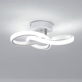 Toolight Plafón LED 22W 6500K Blanca 25cm Diseño Floral Pasillo Baño