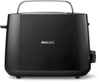 Philips Tostadora - 2 Ranuras, 8 Ajustes, Rejilla Calientabollos, Descongelación, Elevación Alta, Apagado Auto, Negro (HD2581/90)
