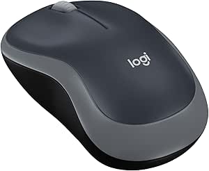 Logitech M185 Ratón Inalámbrico, 2,4 GHz con Mini Receptor USB, Batería 12 Meses, Seguimiento Óptico 1000 dpi, Ambidiestro, PC/Mac/Portátil - Gris