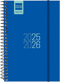 Finocam - Agenda Espir Curso 2025 2026 Semana Vista Horizontal Septiembre 2025- Agosto 2026 (12 meses) Azul Español