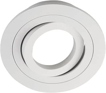 wonderlamp 1 Unidad Foco empotrable Classic Redondo con Portalámparas GU10, Ángulo basculación 30°, 230V, Diametro 9.3 x 2.5 cm, Blanco