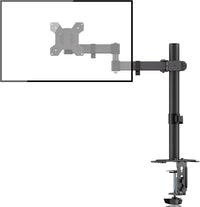 Bracwiser Soporte Monitor de Mesa para Pantallas de 13-32 Pulgadas, Brazo Monitor Articulado y Giratorio, Altura Ajustable 406mm, VESA 75/100mm, Carga Máx. 10kg, Pinza y Ojal, Negro, MD7421