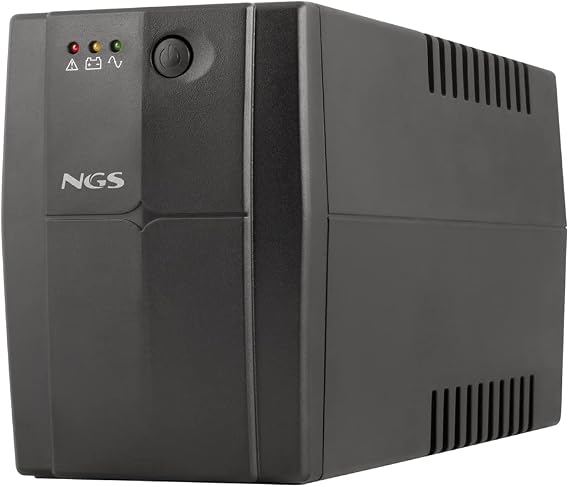 NGS Fortress 900 V2 – SAI UPS Off-Line 600 VA / 360 W, Protección contra Cortes de Luz y Picos de Tensión, AVR, Software de Gestión, 2 Enchufes Schuko