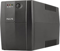 NGS Fortress 900 V2 – SAI UPS Off-Line 600 VA / 360 W, Protección contra Cortes de Luz y Picos de Tensión, AVR, Software de Gestión, 2 Enchufes Schuko