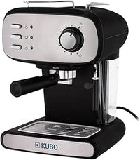 KUBO - Cafetera Espresso, Presión 15 bar, Depósito Agua 1.2L, 850W, Vaporizador para capuchino o bebidas con leche, Limpieza Fácil